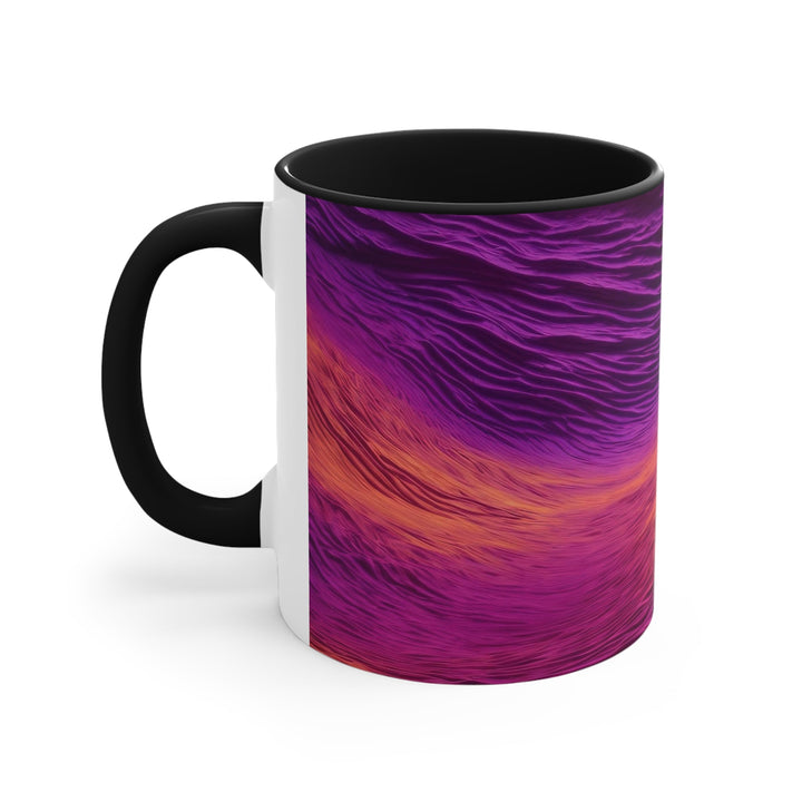 Crimson Waves Twilight - Accent Coffee Mug - Mug - g(0D·IO) - Pink - 11oz -