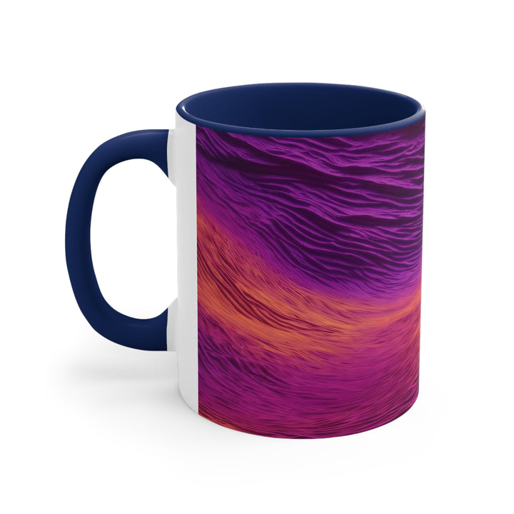 Crimson Waves Twilight - Accent Coffee Mug - Mug - g(0D·IO) - Pink - 11oz -