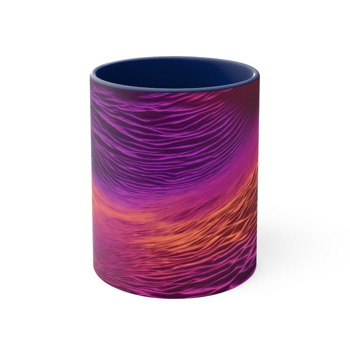 Crimson Waves Twilight - Accent Coffee Mug - Mug - g(0D·IO) - Navy - 11oz -