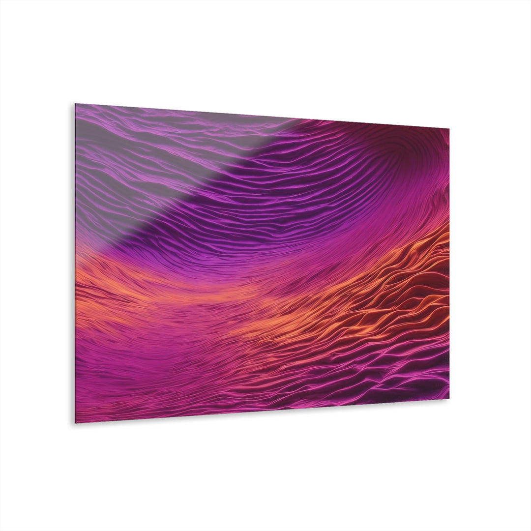 Crimson Waves Twilight - Acrylic Prints (French Cleat Hanging) - Home Decor - g(0D·IO) - 36" x 24" (Horizontal) - 0.25'' -