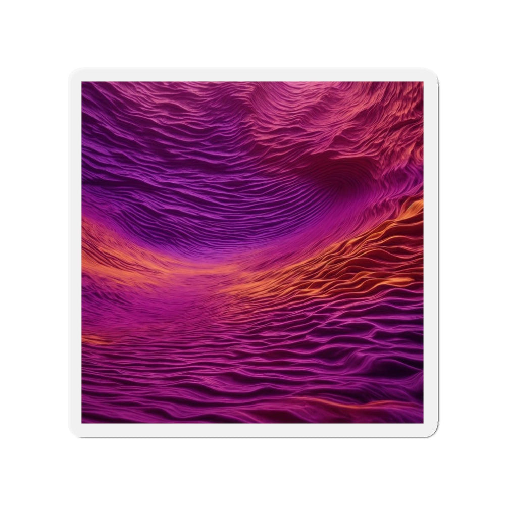 Crimson Waves Twilight - Die-cut Magnet - Home Decor - g(0D·IO) - 3" x 3" - Die-Cut - 1 pc