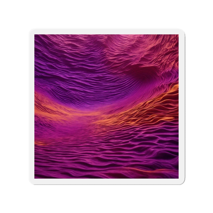 Crimson Waves Twilight - Die-cut Magnet - Home Decor - g(0D·IO) - 3" x 3" - Die-Cut - 1 pc