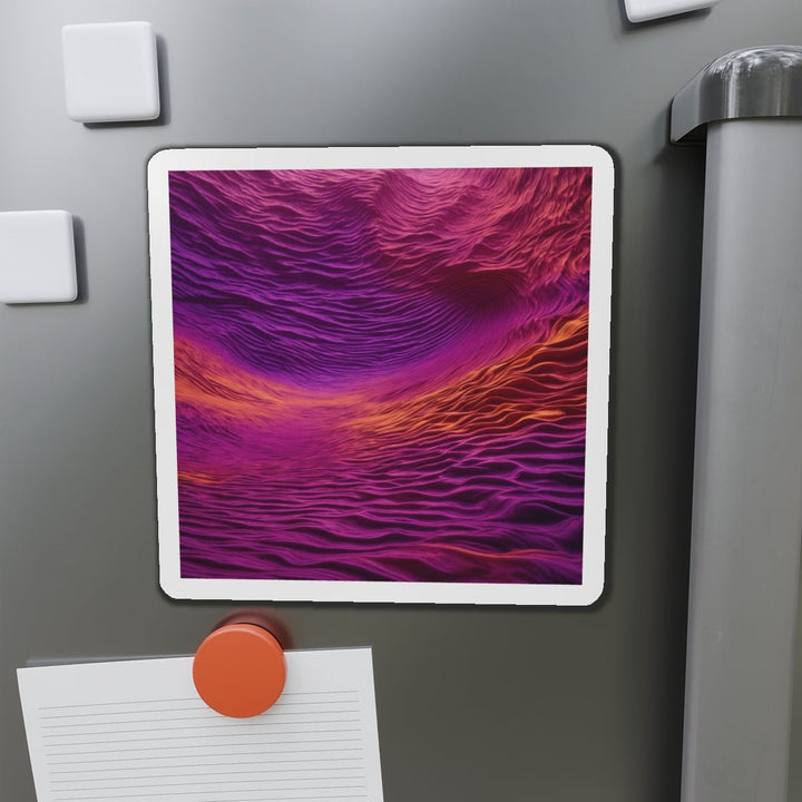 Crimson Waves Twilight - Die-cut Magnet - Home Decor - g(0D·IO) - 6 × 6" - Die-Cut - 1 pc
