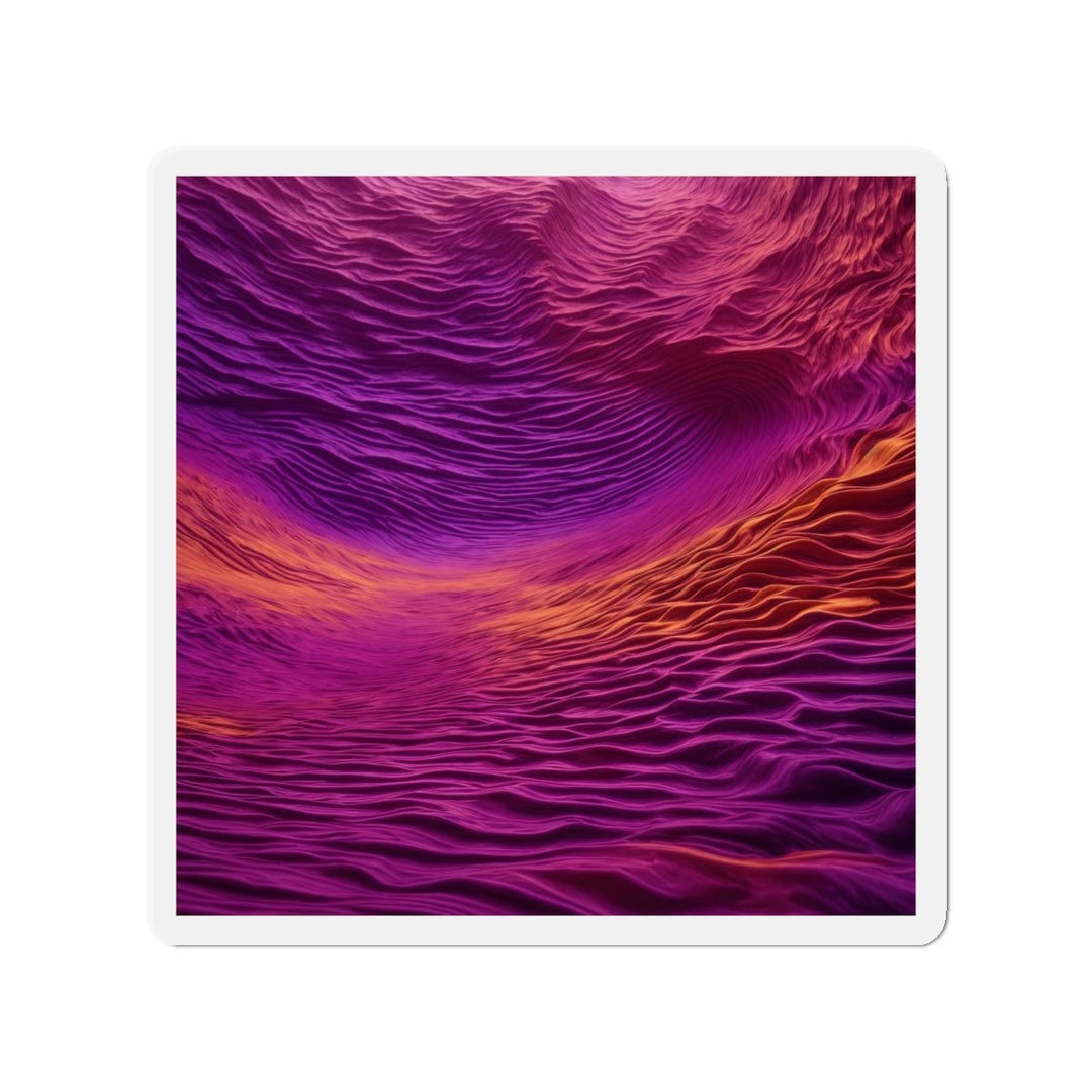 Crimson Waves Twilight - Die-cut Magnet - Home Decor - g(0D·IO) - 6 × 6" - Die-Cut - 1 pc