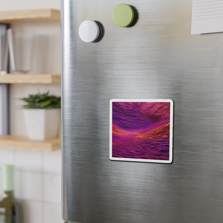 Crimson Waves Twilight - Die-cut Magnet - Home Decor - g(0D·IO) - 6 × 6" - Die-Cut - 1 pc