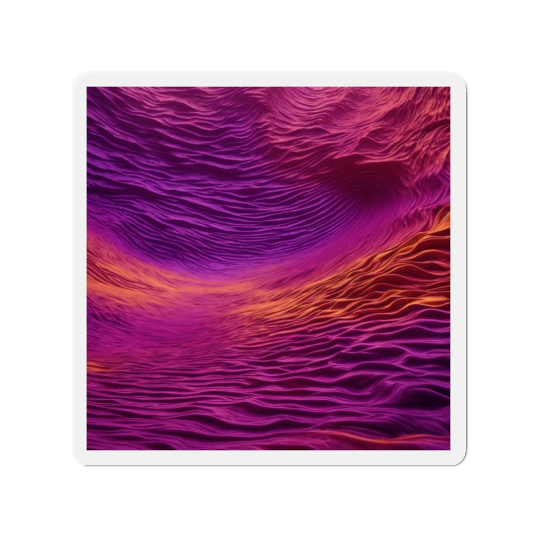 Crimson Waves Twilight - Die-cut Magnet - Home Decor - g(0D·IO) - 2" x 2" - Die-Cut - 1 pc