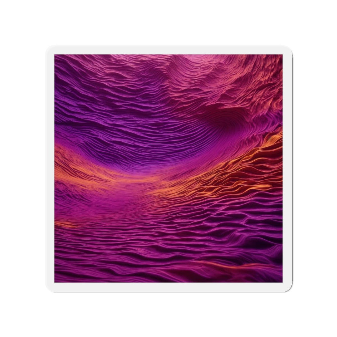 Crimson Waves Twilight - Die-cut Magnet - Home Decor - g(0D·IO) - 5" x 5" - Die-Cut - 1 pc