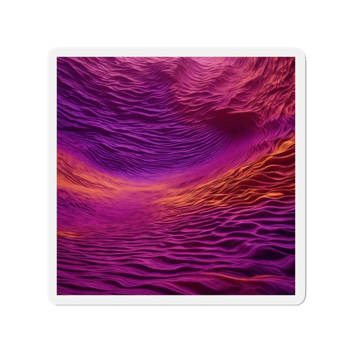 Crimson Waves Twilight - Die-cut Magnet - Home Decor - g(0D·IO) - 5" x 5" - Die-Cut - 1 pc