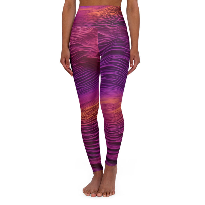 Crimson Waves Twilight - High Waisted AOP Yoga Leggings - All Over Prints - g(0D·IO) - XS - -