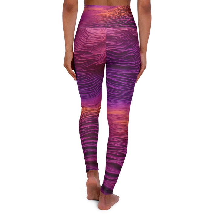 Crimson Waves Twilight - High Waisted AOP Yoga Leggings - All Over Prints - g(0D·IO) - XS - -