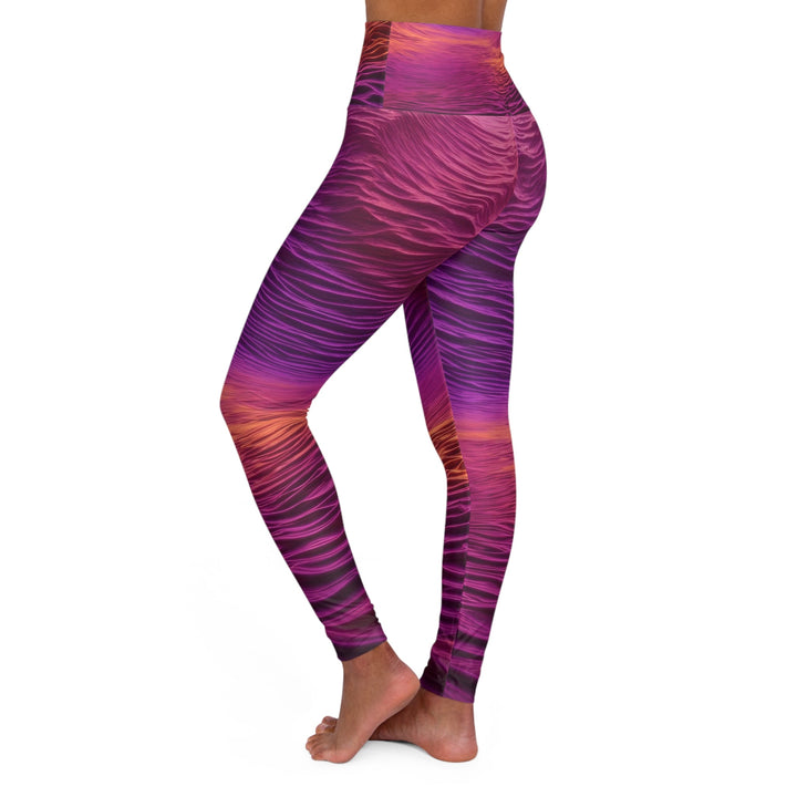 Crimson Waves Twilight - High Waisted AOP Yoga Leggings - All Over Prints - g(0D·IO) - XS - -