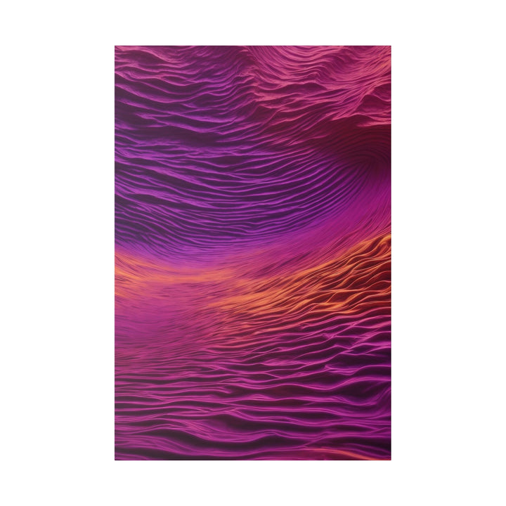 Crimson Waves Twilight - Matte Canvas - Canvas - g(0D·IO) - 32″ x 48″ (Vertical) - 0.75'' -