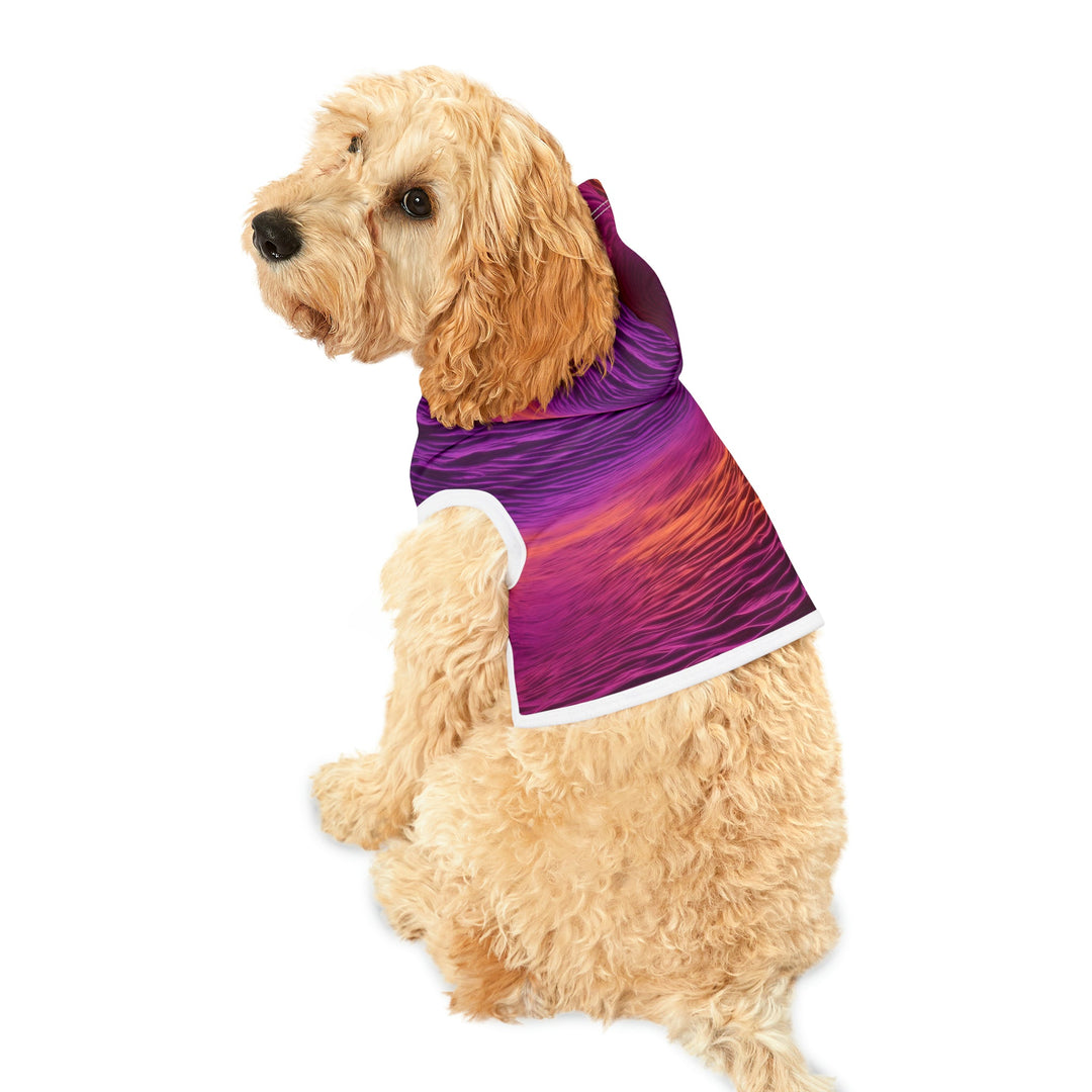 Crimson Waves Twilight - Pet Hoodie - Pets - g(0D·IO) - XXS - Black Rib -