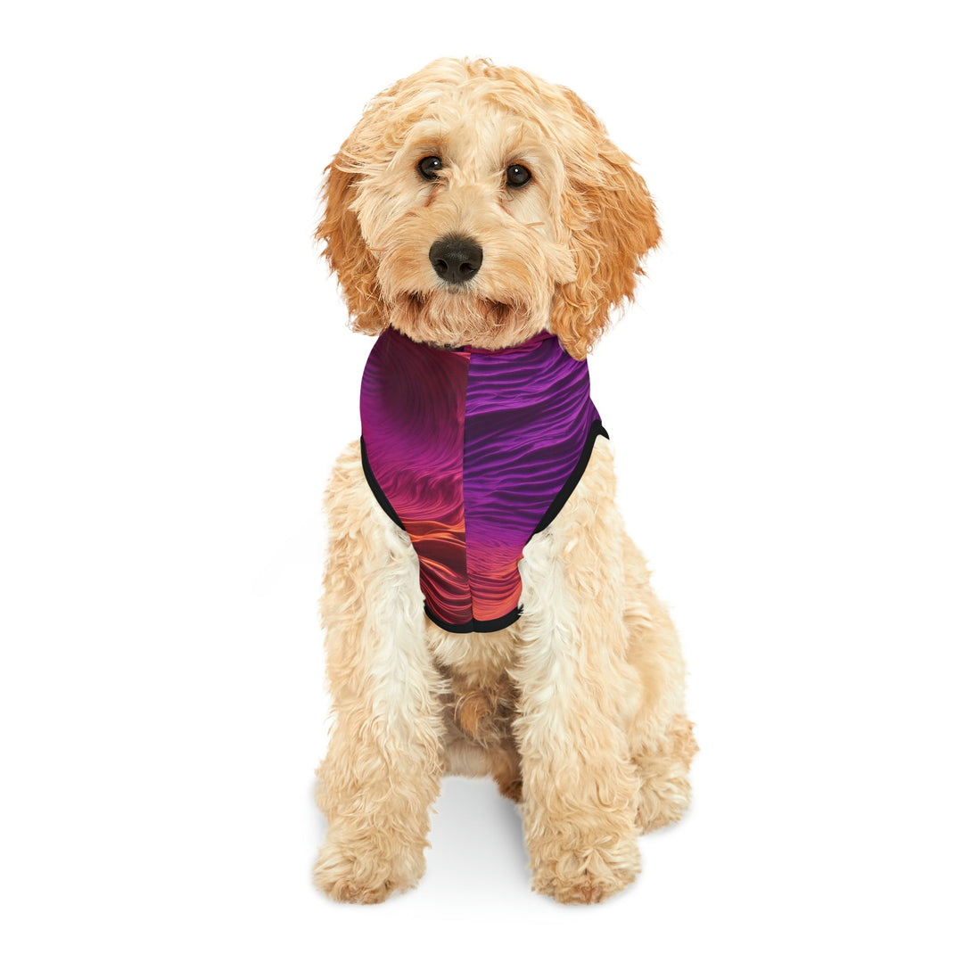 Crimson Waves Twilight - Pet Hoodie - Pets - g(0D·IO) - XXS - Black Rib -