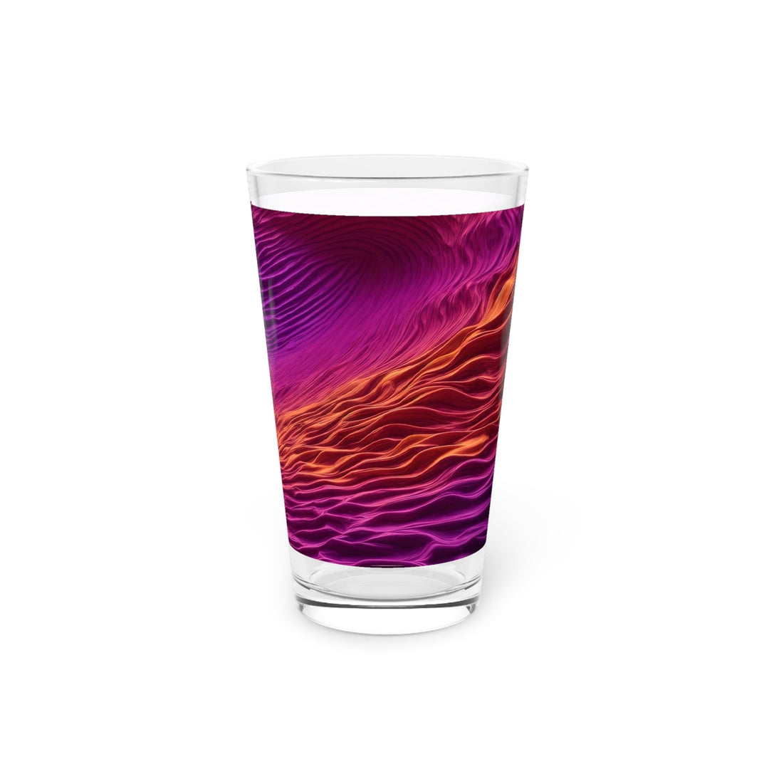 Crimson Waves Twilight - Pint Glass - Mug - g(0D·IO) - 16oz - -