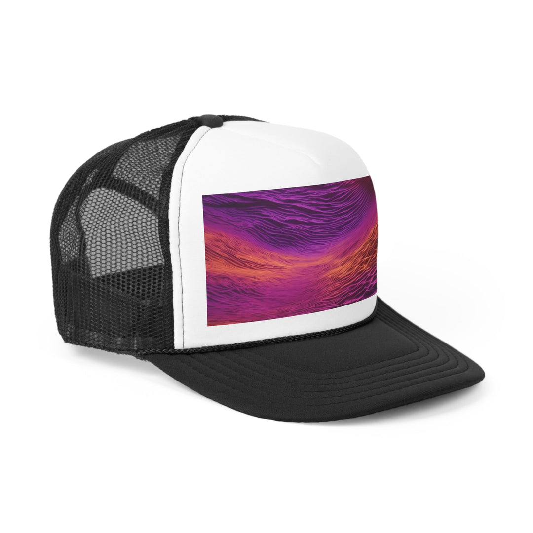 Crimson Waves Twilight - Trucker Hat - Hats - g(0D·IO) - Pink - One size -