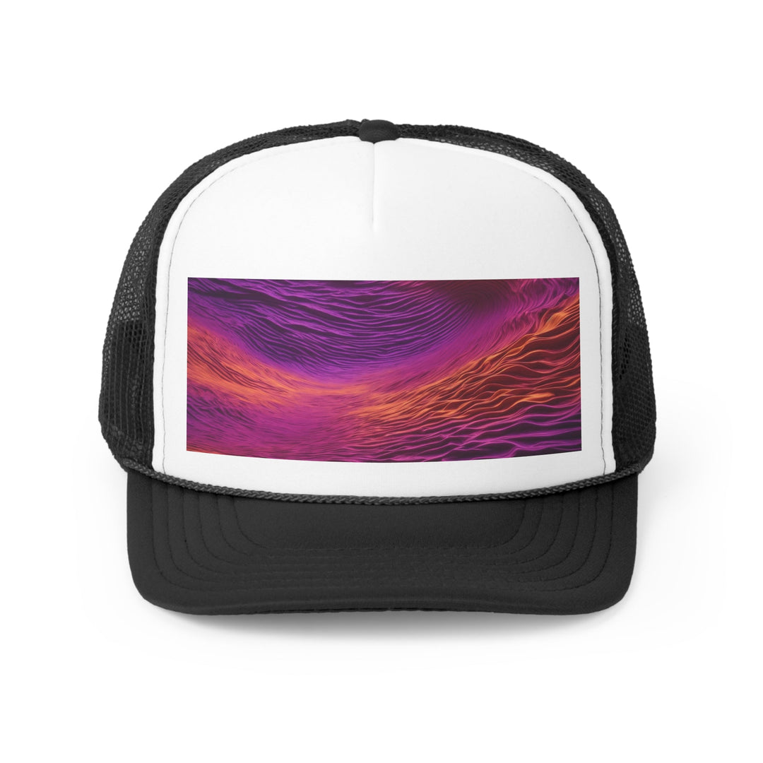 Crimson Waves Twilight - Trucker Hat - Hats - g(0D·IO) - Black - One size -