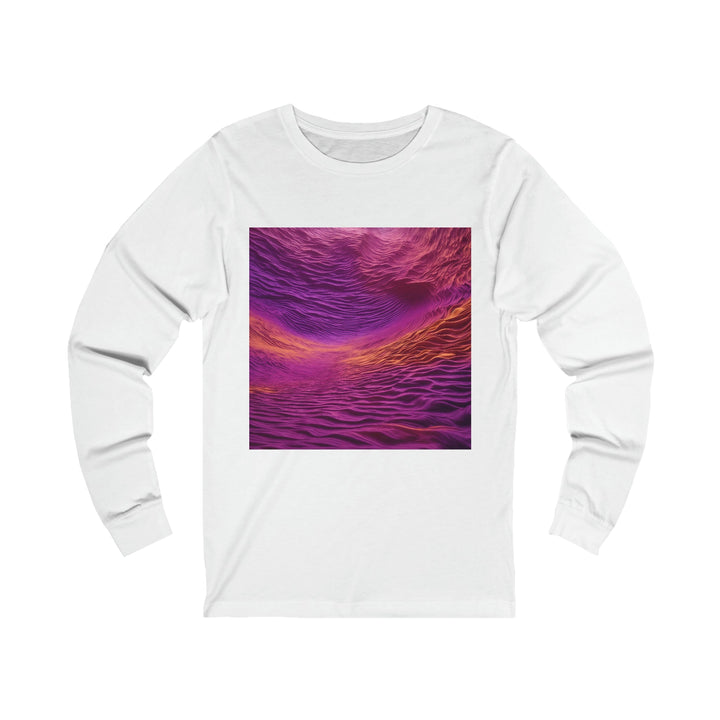 Crimson Waves Twilight - Unisex Jersey Long Sleeve Tee - Long-sleeve - g(0D·IO) - S - White -