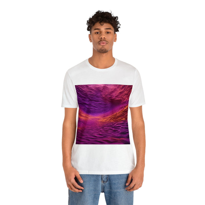 Crimson Waves Twilight - Unisex Jersey Short Sleeve Tee - T-Shirt - g(0D·IO) - Black - S -