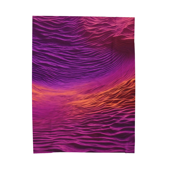 Crimson Waves Twilight - Velveteen Plush Blanket - All Over Prints - g(0D·IO) - 60" × 80" - -