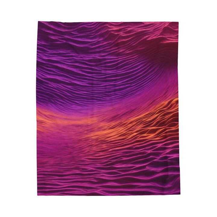 Crimson Waves Twilight - Velveteen Plush Blanket - All Over Prints - g(0D·IO) - 50" × 60" - -