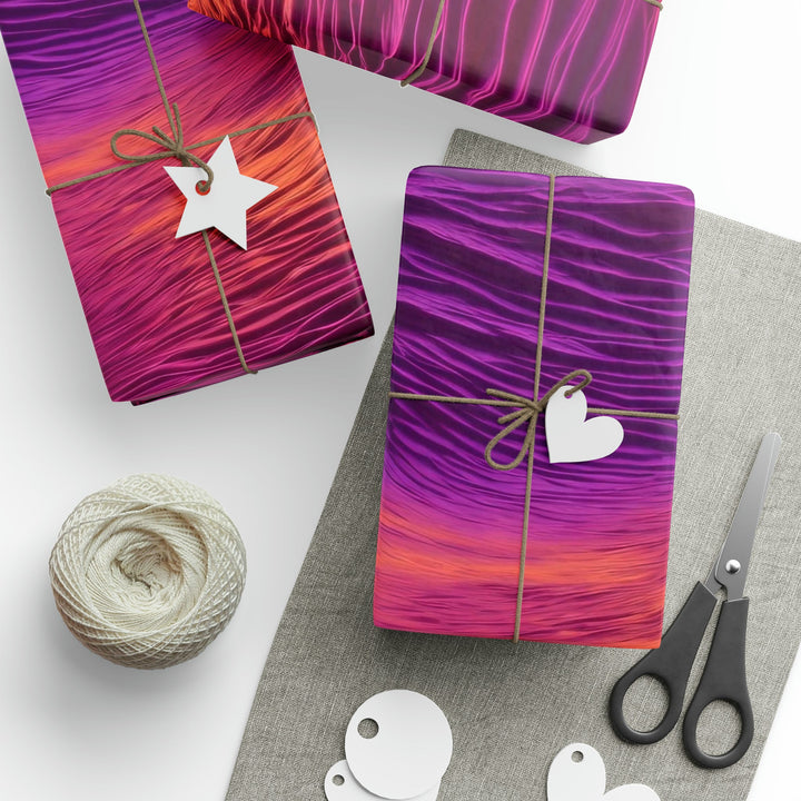 Crimson Waves Twilight - Wrapping Paper - Home Decor - g(0D·IO) - 30'' x 72'' - Matte -