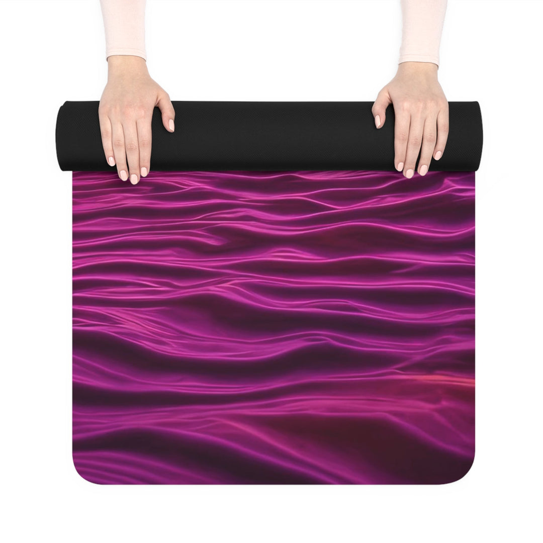 Crimson Waves Twilight - Yoga Mat - Home Decor - g(0D·IO) - 24” x 68” - -