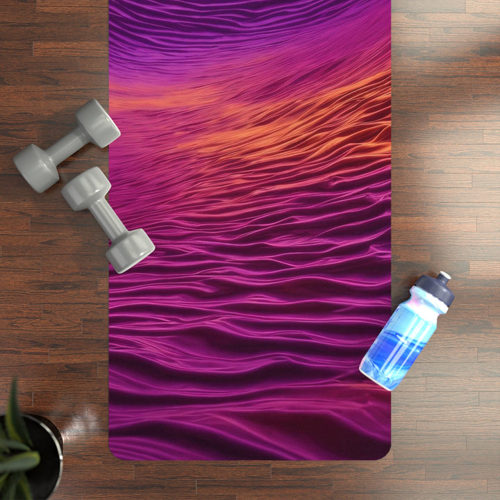 Crimson Waves Twilight - Yoga Mat - Home Decor - g(0D·IO) - 24” x 68” - -