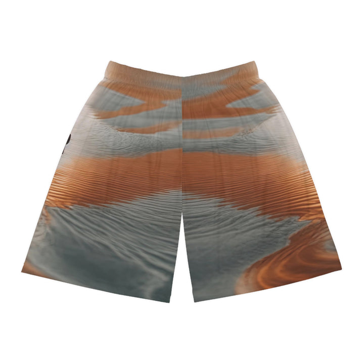 Desert Solitude Reflection - AOP Basketball Shorts - All Over Prints - g(0D·IO) - Seam thread color automatically matched to design - XS -