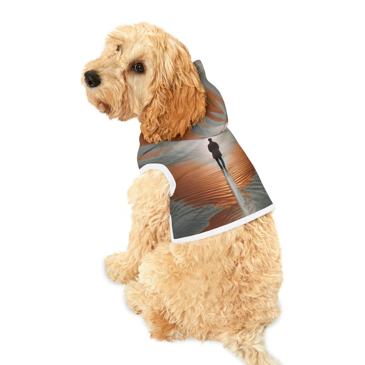 Desert Solitude Reflection - Pet Hoodie - Pets - g(0D·IO) - XXS - Black Rib -