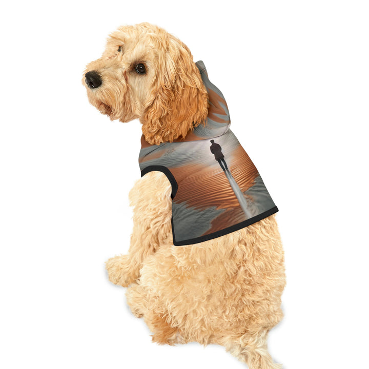 Desert Solitude Reflection - Pet Hoodie - Pets - g(0D·IO) - XXS - Black Rib -