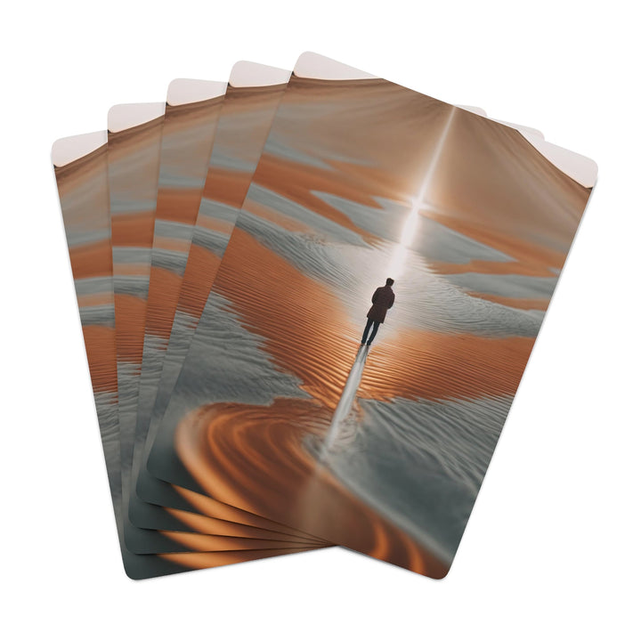 Desert Solitude Reflection - Poker Cards - Paper products - g(0D·IO) - 2.47" x 3.47" - White - Semi Glossy