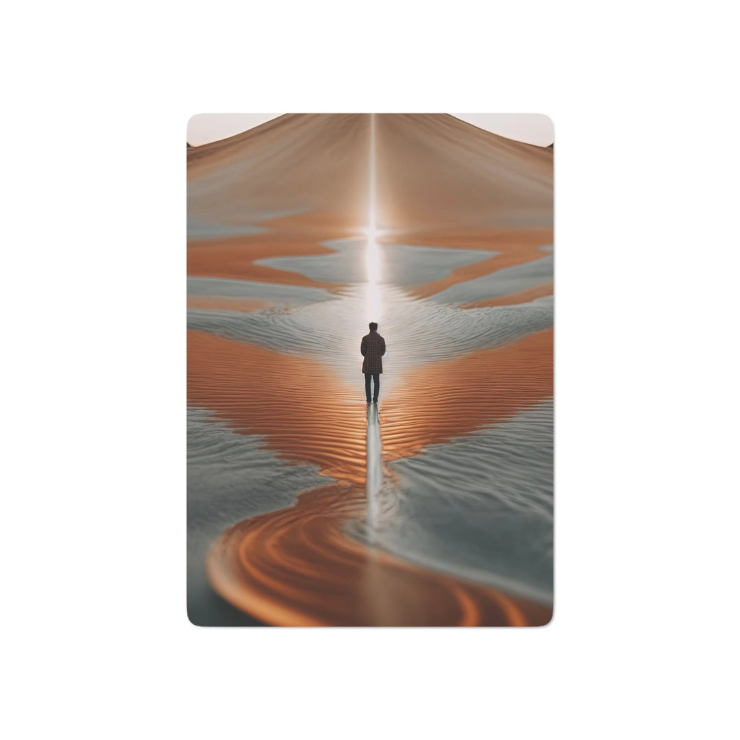 Desert Solitude Reflection - Poker Cards - Paper products - g(0D·IO) - 2.47" x 3.47" - White - Semi Glossy