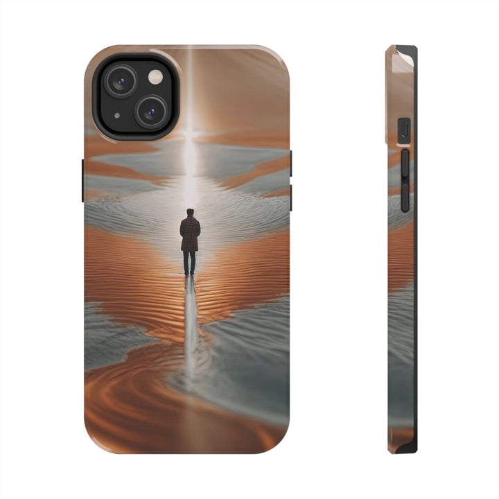 Desert Solitude Reflection - Tough Phone Case - Phone Case - g(0D·IO) - iPhone 14 Plus - -