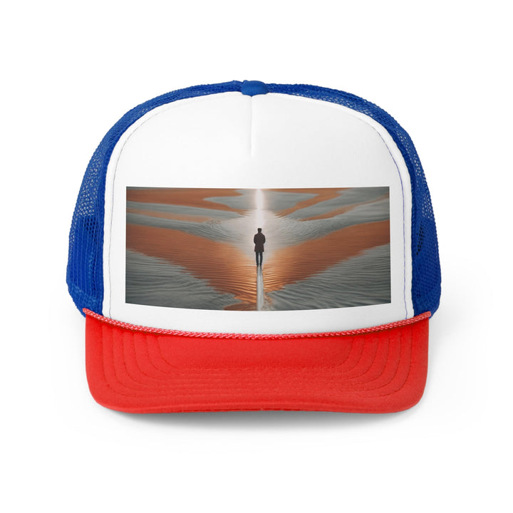 Desert Solitude Reflection - Trucker Hat - Hats - g(0D·IO) - Blue/Red - One size -