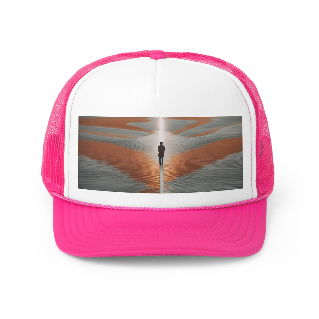 Desert Solitude Reflection - Trucker Hat - Hats - g(0D·IO) - Pink - One size -