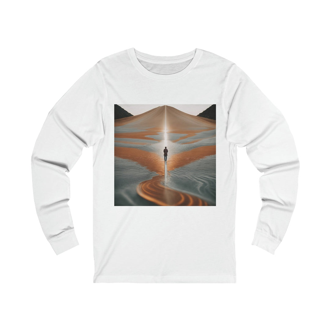 Desert Solitude Reflection - Unisex Jersey Long Sleeve Tee - Long-sleeve - g(0D·IO) - S - White -