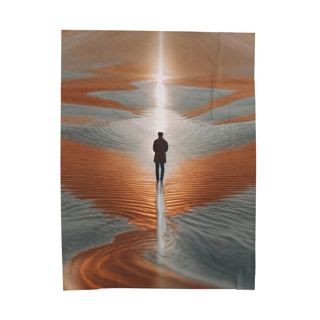 Desert Solitude Reflection - Velveteen Plush Blanket - All Over Prints - g(0D·IO) - 60" × 80" - -