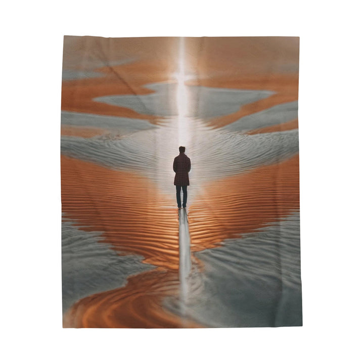 Desert Solitude Reflection - Velveteen Plush Blanket - All Over Prints - g(0D·IO) - 50" × 60" - -