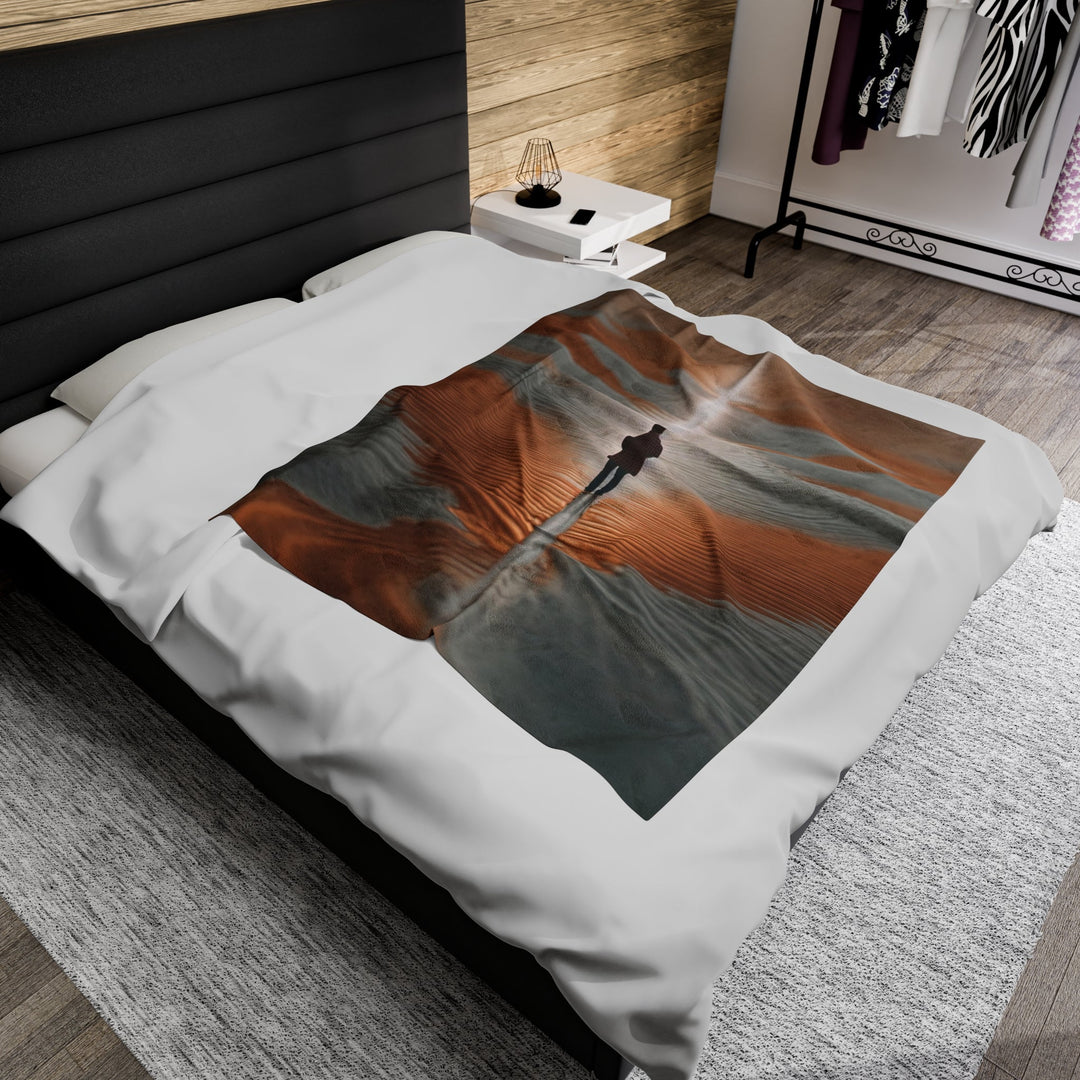 Desert Solitude Reflection - Velveteen Plush Blanket - All Over Prints - g(0D·IO) - 30" × 40" - -