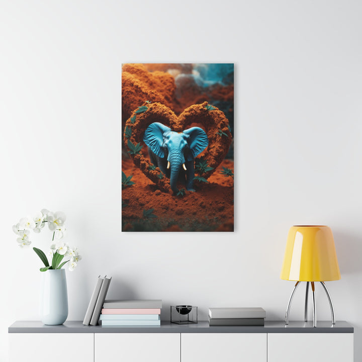 Earthen Heart Elephant - Acrylic Prints (French Cleat Hanging) - Home Decor - g(0D·IO) - 24" x 36" (Vertical) - 0.25'' -