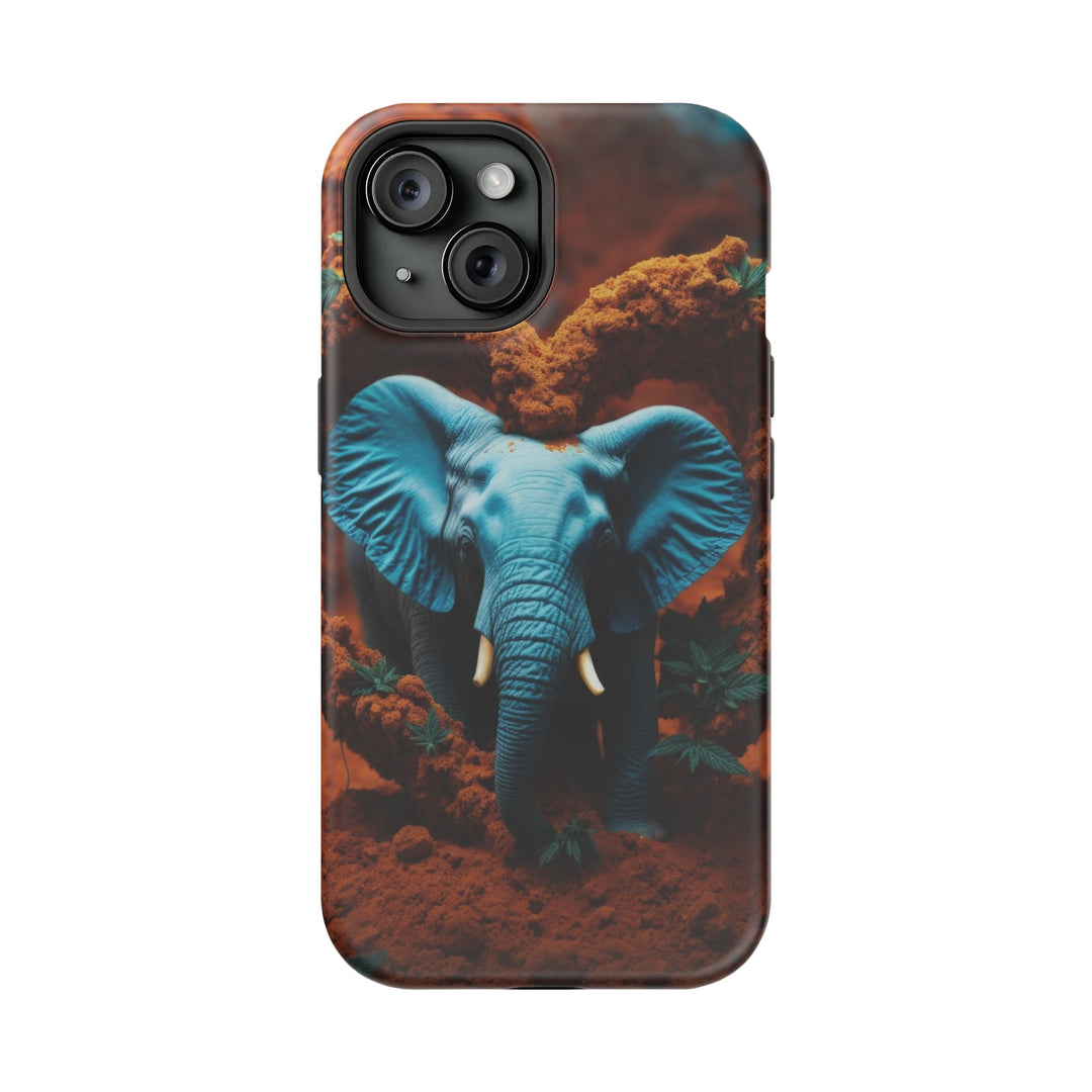 Earthen Heart Elephant - MagSafe Tough Case - Phone Case - g(0D·IO) - iPhone 15 - Matte -