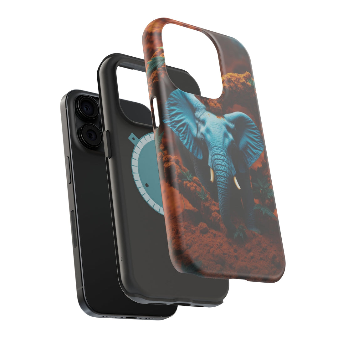 Earthen Heart Elephant - MagSafe Tough Case - Phone Case - g(0D·IO) - iPhone 15 Pro - Glossy -