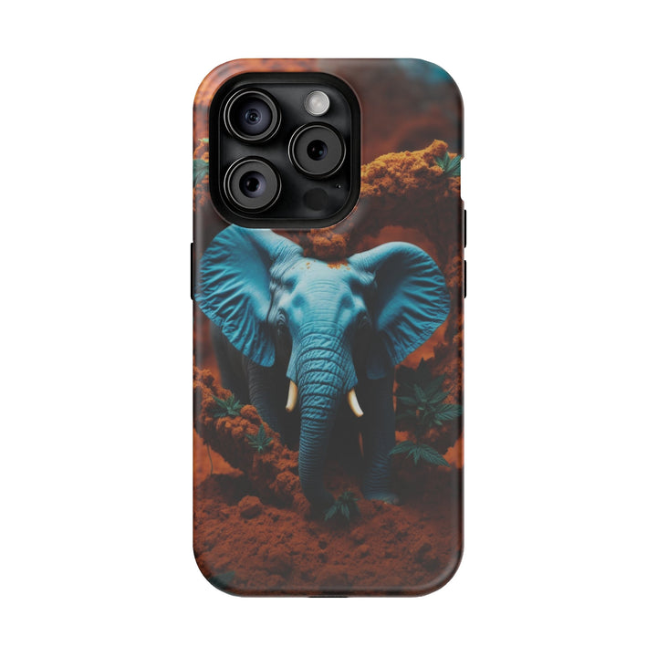 Earthen Heart Elephant - MagSafe Tough Case - Phone Case - g(0D·IO) - iPhone 15 Pro - Matte -