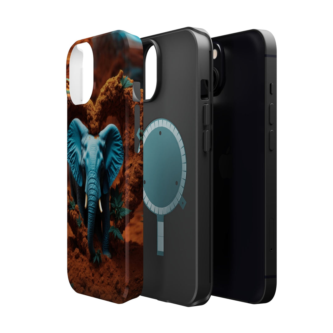 Earthen Heart Elephant - MagSafe Tough Case - Phone Case - g(0D·IO) - iPhone 15 Pro - Matte -