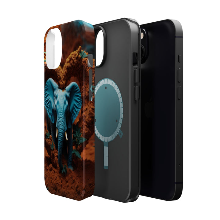 Earthen Heart Elephant - MagSafe Tough Case - Phone Case - g(0D·IO) - iPhone 15 Pro - Matte -