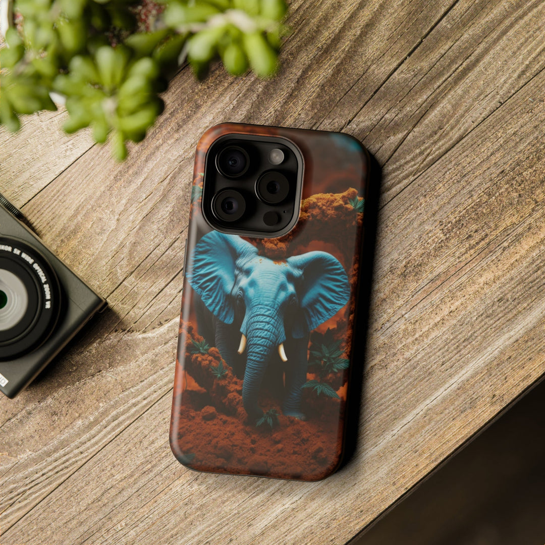 Earthen Heart Elephant - MagSafe Tough Case - Phone Case - g(0D·IO) - iPhone 15 Pro - Matte -