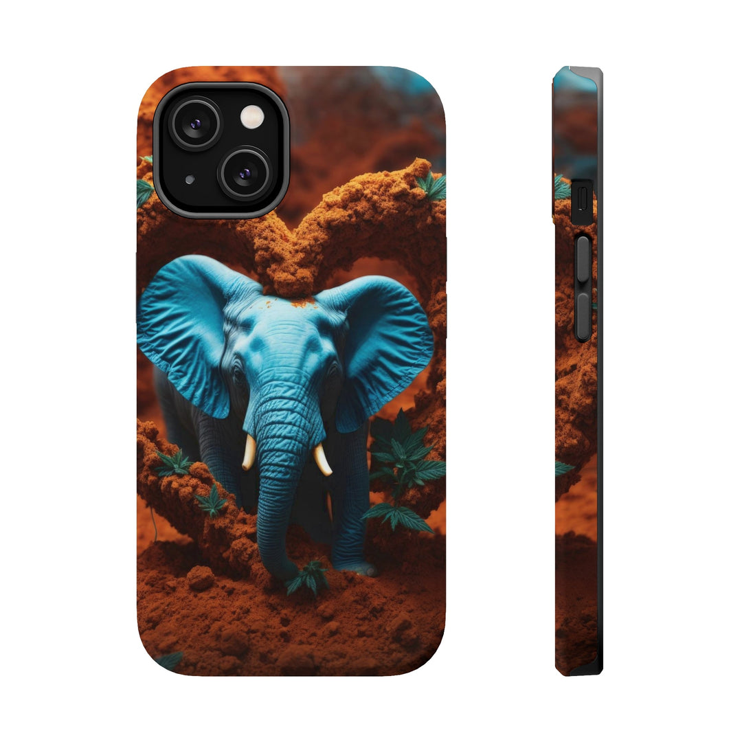 Earthen Heart Elephant - MagSafe Tough Case - Phone Case - g(0D·IO) - iPhone 14 - Matte -