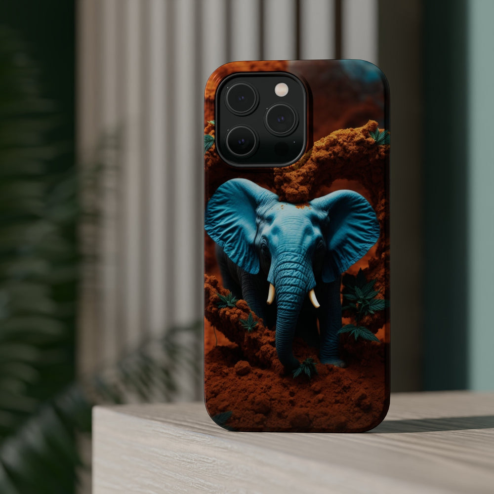 Earthen Heart Elephant - MagSafe Tough Case - Phone Case - g(0D·IO) - iPhone 15 - Glossy -