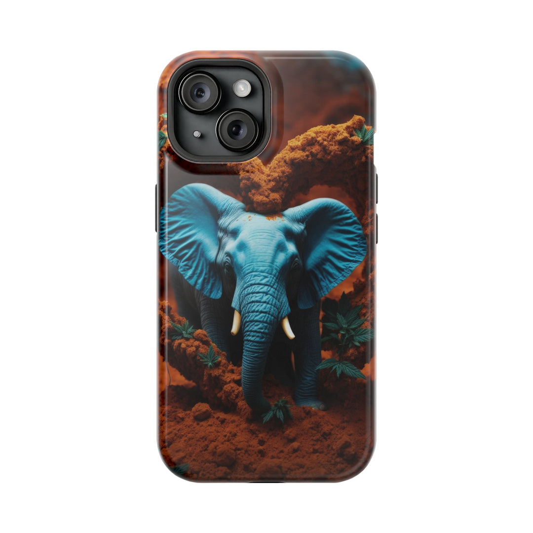 Earthen Heart Elephant - MagSafe Tough Case - Phone Case - g(0D·IO) - iPhone 15 - Glossy -
